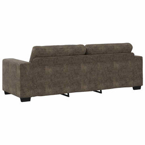 Dunkelgraues Kunstleder Sofa, 2-teilig