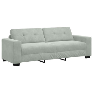 2-teiliges hellgraues Samt-Sofa-Set