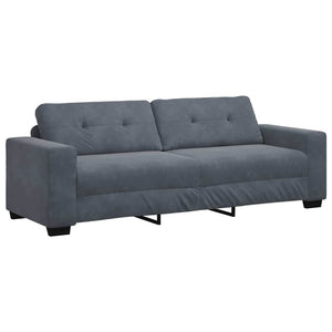 2-teiliges dunkelgraues Samt-Sofa-Set