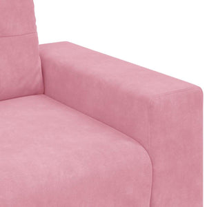 Rosa Samt Sofa Set, 2-teilig