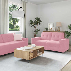 Rosa Samt Sofa Set, 2-teilig