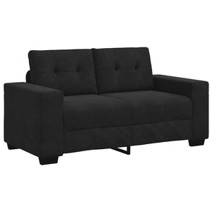 2-teiliges Sofa-Set Schwarzer Samt