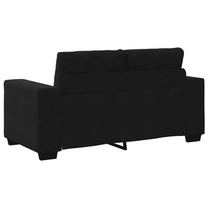 2-teiliges Sofa-Set Schwarzer Samt