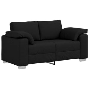 Schwarzes 2-Sitzer Stoffsofa 219 cm
