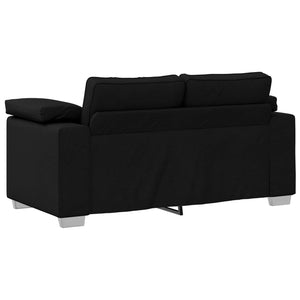 Schwarzes 2-Sitzer Stoffsofa 219 cm