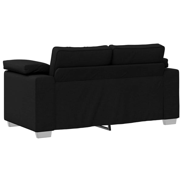 Schwarzes 2-Sitzer Stoffsofa 219 cm