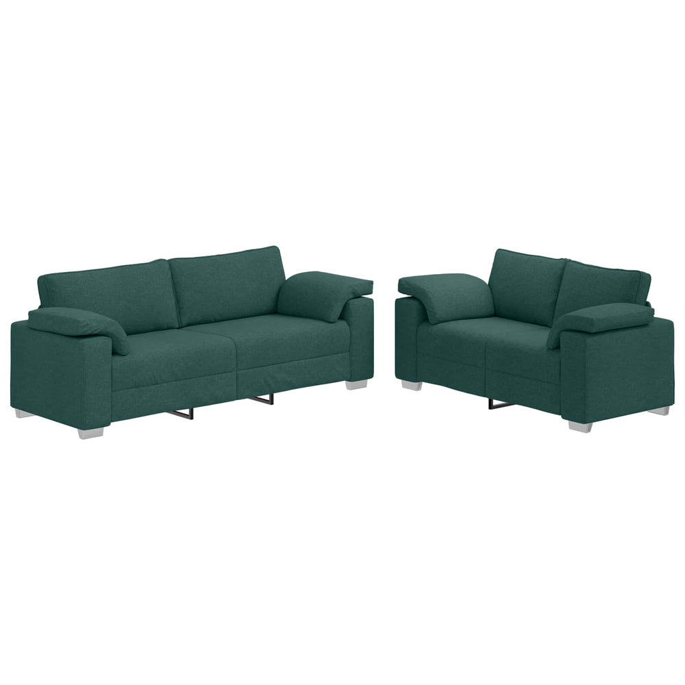 Dunkelgrünes 2-Sitzer Sofa