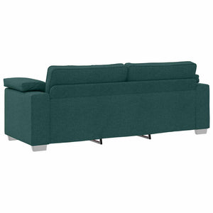 vidaXL Canapé 2 places Vert foncé 219 x 80 x 82 cm Tissu