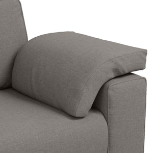 2-Sitzer Sofa Taupe Stoff 219 cm