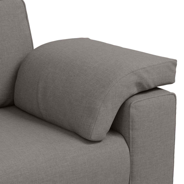 2-Sitzer Sofa Taupe Stoff 219 cm