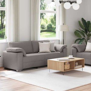 2-Sitzer Sofa Taupe Stoff 219 cm