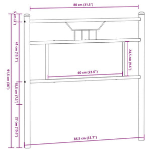 Ersatz-Kopfteil Räuchereiche 80cm