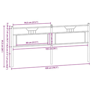 Ersatz-Kopfteil Räuchereiche 193 cm