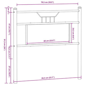 Sonoma Eiche Kopfteil 80 cm