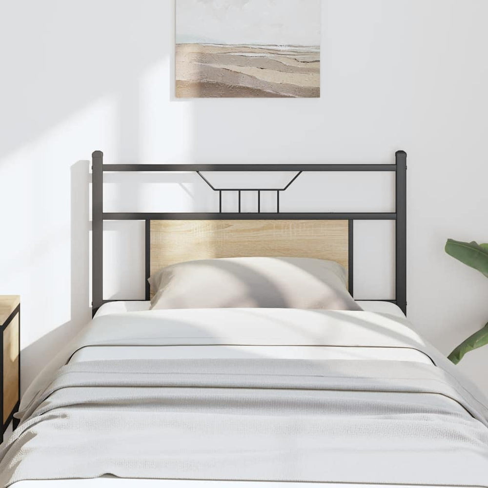 vidaXL Replacement Headboard Sonoma Oak 80 cm Engineered Wood and Steel