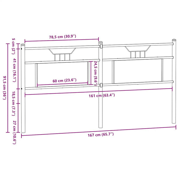 Sonoma Eiche Kopfteil 160 cm