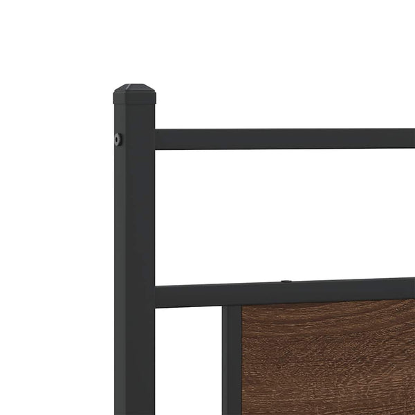 Bettgestell 193x201 cm Braun Eichen-Optik
