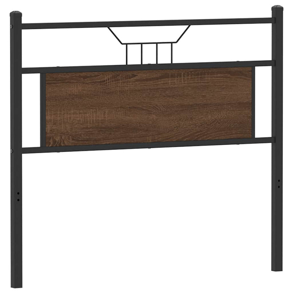 vidaXL Replacement Headboard Brown Oak Effect 107 cm Engineered Wood and Steel