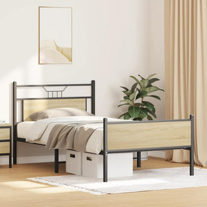 Bettgestell Sonoma-Eiche 100x190 cm