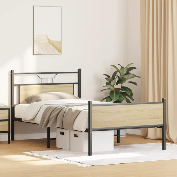 Bettgestell Sonoma-Eiche 100x190 cm