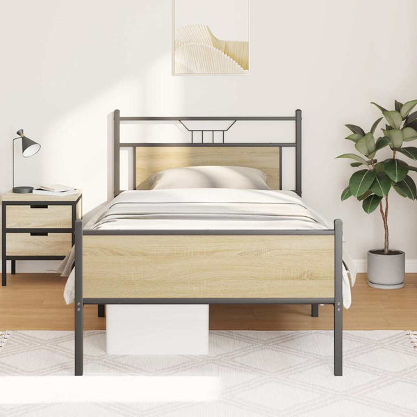 Bettgestell Sonoma Eiche 107x203 cm