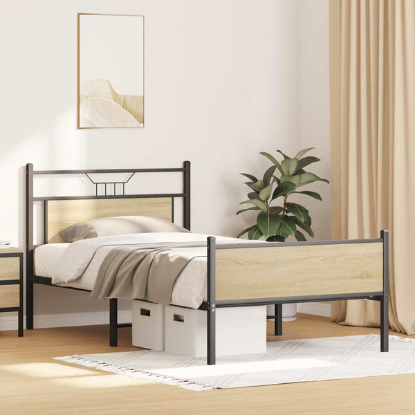 Bettgestell Sonoma Eiche 107x203 cm