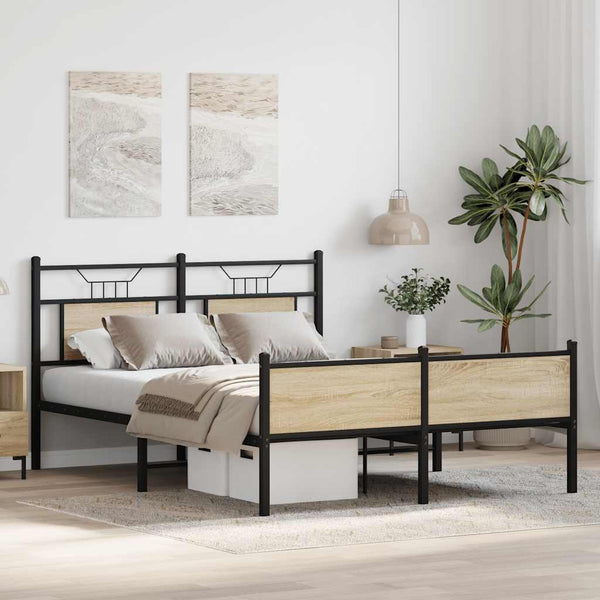 Bettgestell Sonoma Eiche 137x190 cm