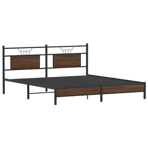 Bettgestell 183x203 cm Braun Eiche