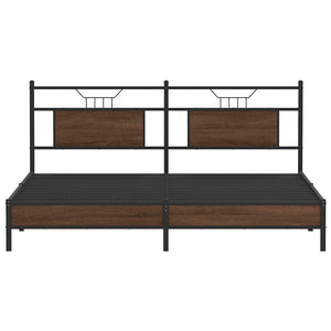 Bettgestell 183x203 cm Braun Eiche