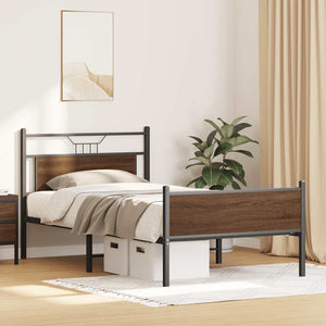 Bettgestell Braun Eiche 100x190 cm