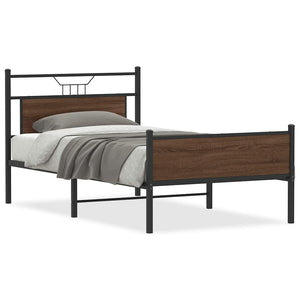 Bettgestell 107x203 cm Braun Eiche