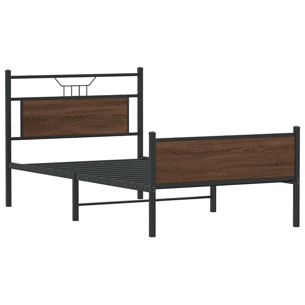 Bettgestell 107x203 cm Braun Eiche