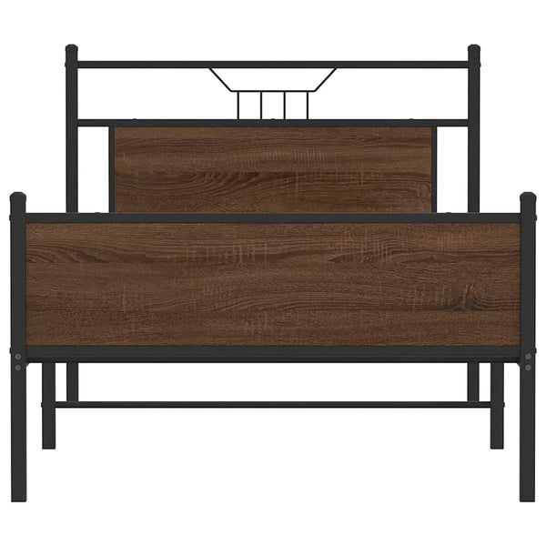 Bettgestell 107x203 cm Braun Eiche