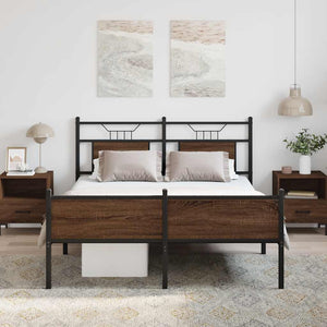 Bettgestell Braun Eiche 137x190 cm