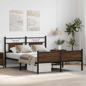 Bettgestell Braun Eiche 137x190 cm