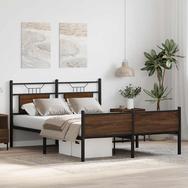 Bettgestell Braun Eiche 137x190 cm
