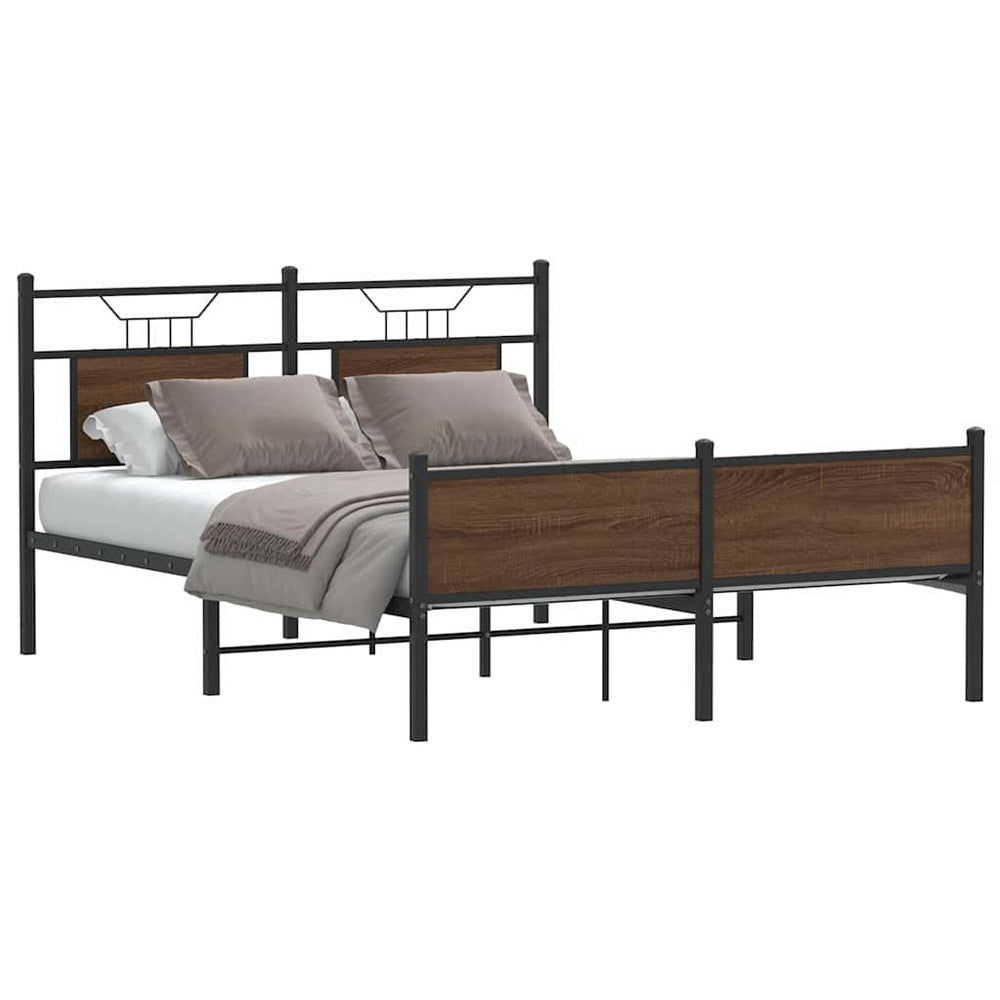 Bettgestell Braun Eiche 137x190 cm
