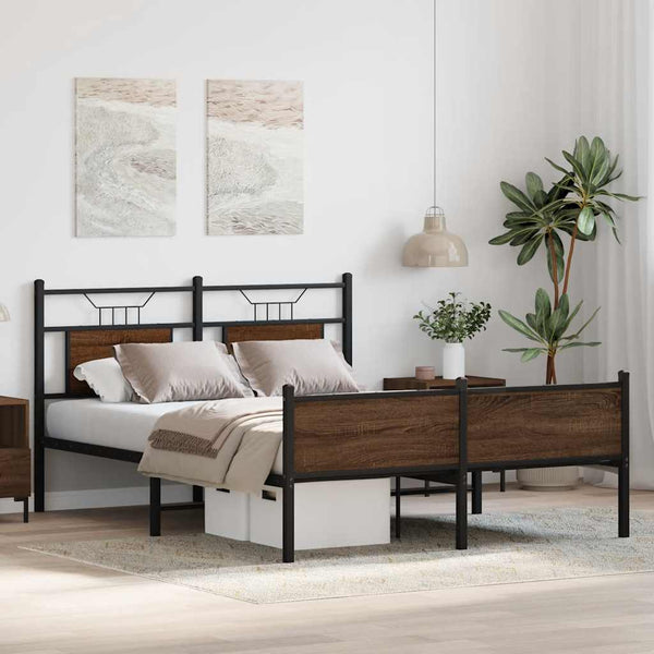 Bettgestell Braun Eiche 140x190 cm