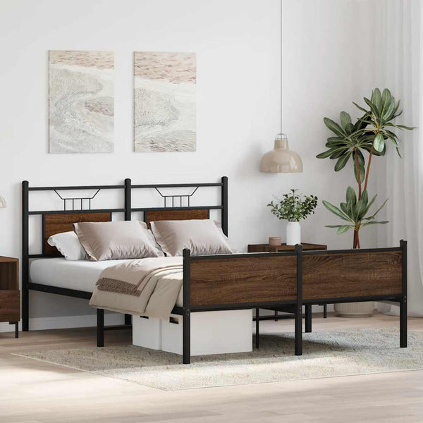Bettgestell Braun Eiche 140x200 cm