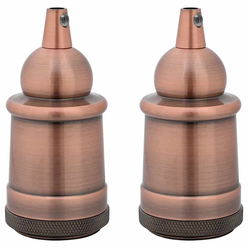 vidaXL Lamp Holders 2 pcs. Red Bronze E27