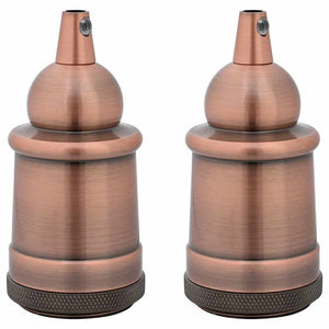 E27 Lampenfassungen Rot-Bronze, 2er Set