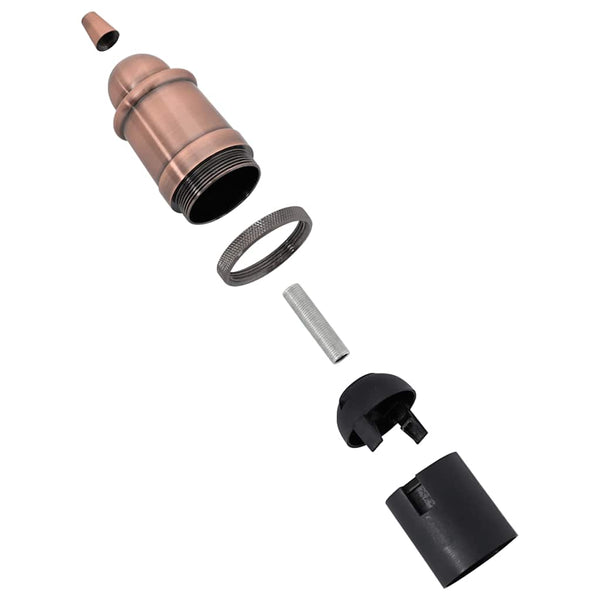 E27 Lampenfassungen Rot-Bronze, 2er Set