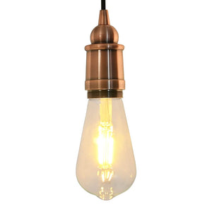 E27 Lampenfassungen Rot-Bronze, 2er Set