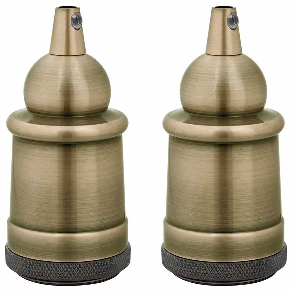 vidaXL Lamp Holders 2 pcs. Bronze E27