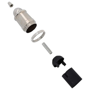Lampenfassungen E27 Satin-Nickel 2er-Set