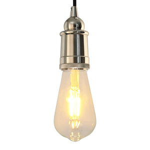 Lampenfassungen E27 Satin-Nickel 2er-Set
