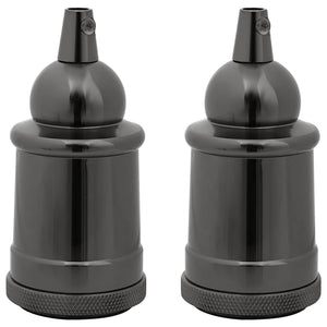 Lampenfassungen E27, Schwarz, 2er-Set