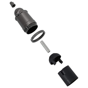 Lampenfassungen E27, Schwarz, 2er-Set