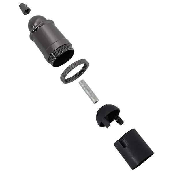 Lampenfassungen E27, Schwarz, 2er-Set