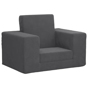 Kinder Schlafsofa Anthrazit Weicher Plüsch